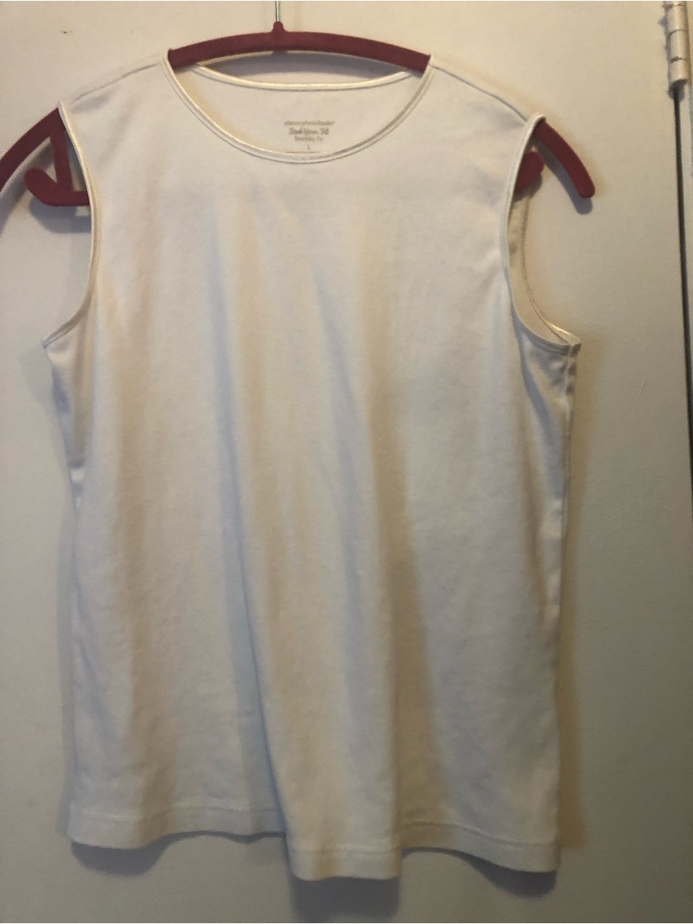 Christopher & Banks White Sleeveless Crewneck Tank